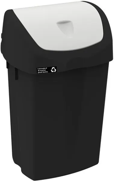 NRW jäteastia valkoisella keinukannella, kestävä, 25 L